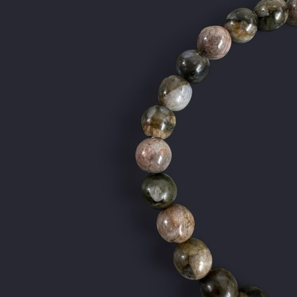 Llanite Gemstone Bead Bracelet 6mm - Picture 3 of 4